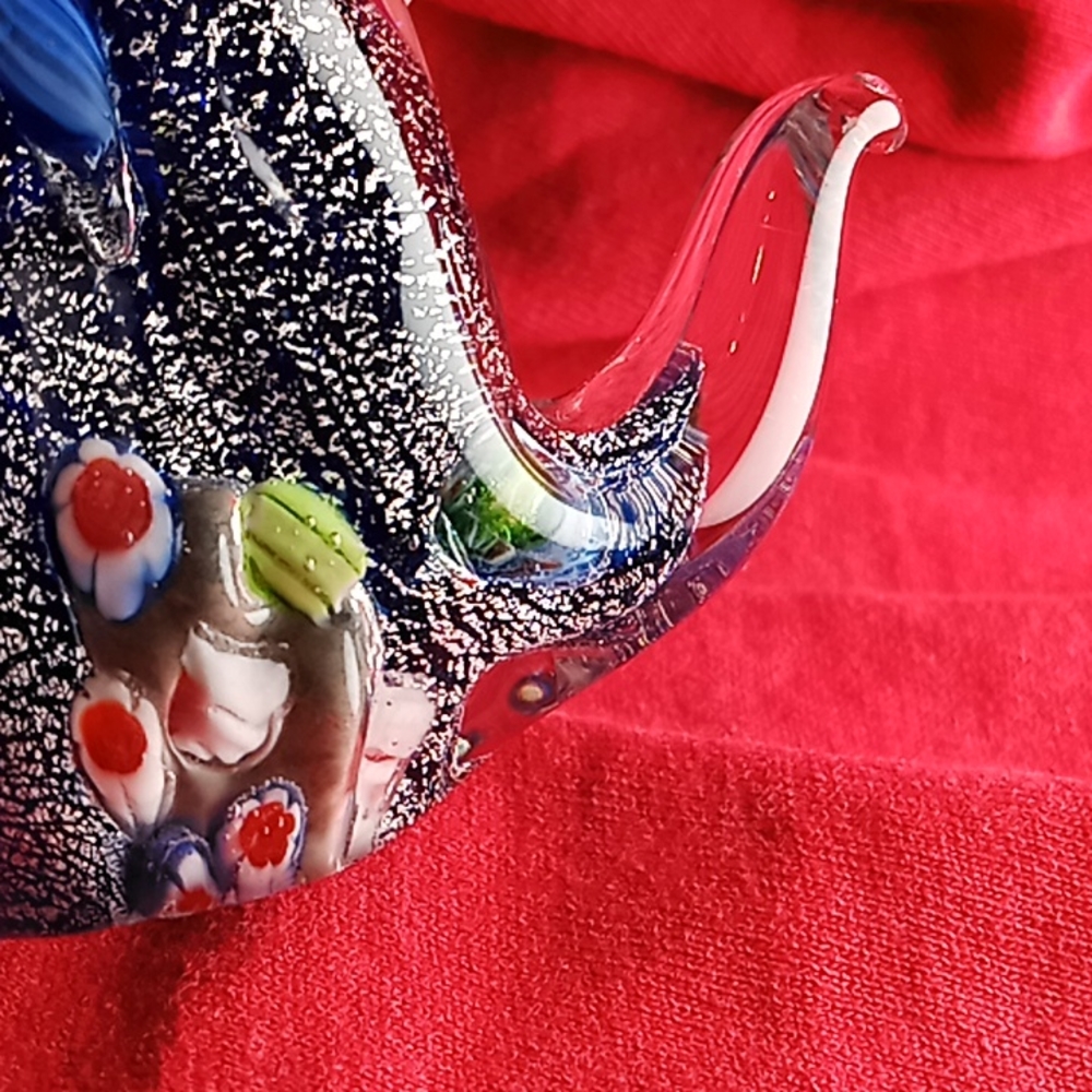 Murano Art Glass Cat Figurine. Beautiful Mixed Colors. Flawless Condition. - Picture 13 of 16